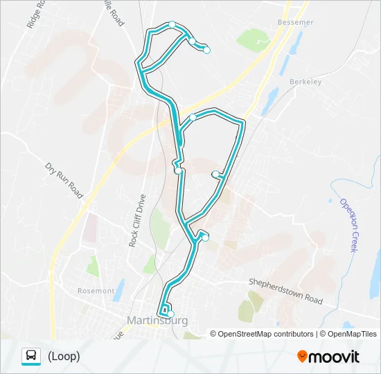 ROUTE 19 Bus Line Map