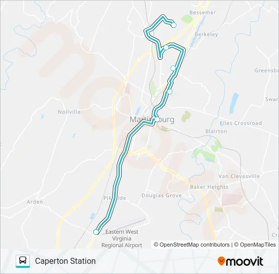 ROUTE 19 Bus Line Map
