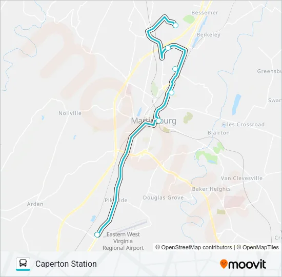 ROUTE 19 Bus Line Map