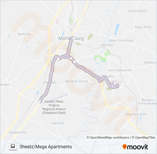 ROUTE 35 Bus Line Map