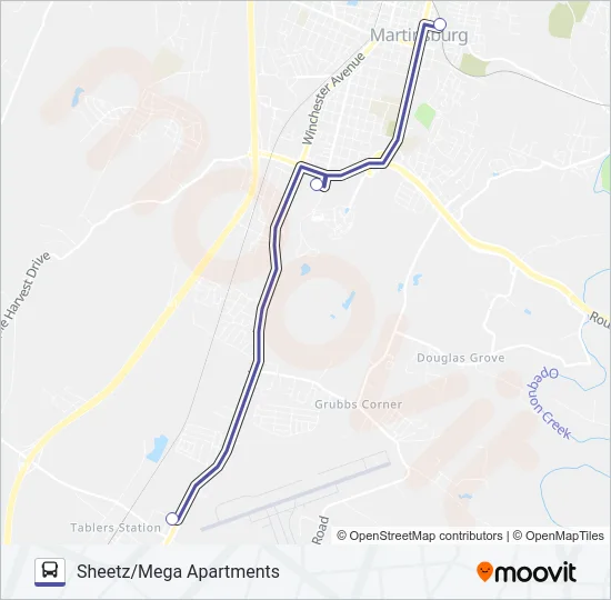 ROUTE 40 Bus Line Map