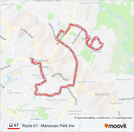 67 bus Line Map