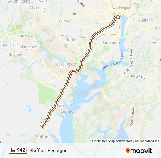 942 Bus Line Map