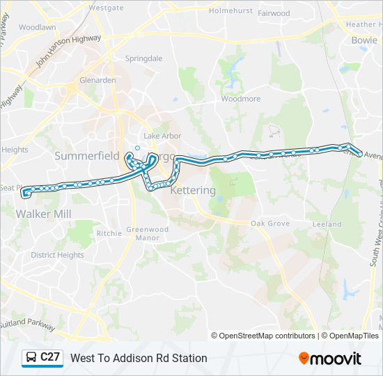 C27 bus Line Map