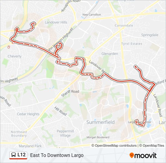 L12 Bus Line Map