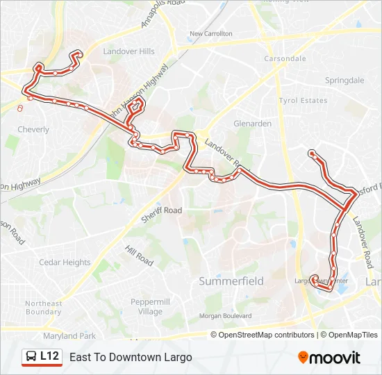 L12 Bus Line Map