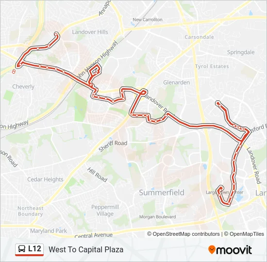 L12 Bus Line Map