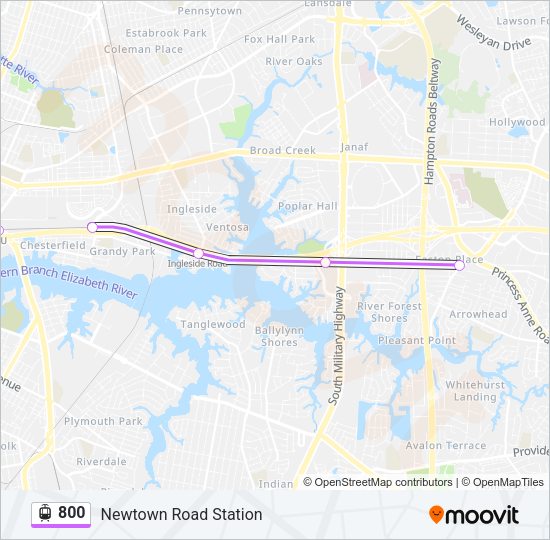 800 Light Rail Line Map