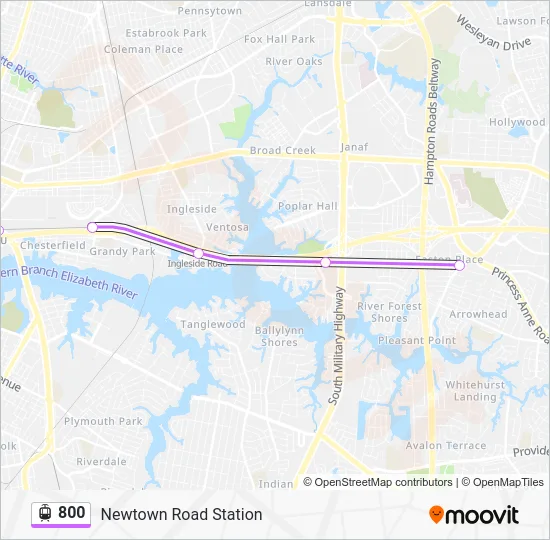 800 Light Rail Line Map