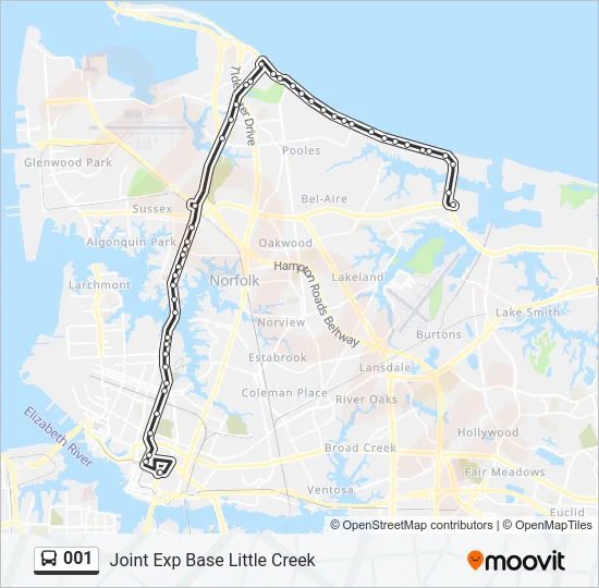 001 Bus Line Map