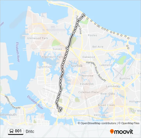 001 Bus Line Map