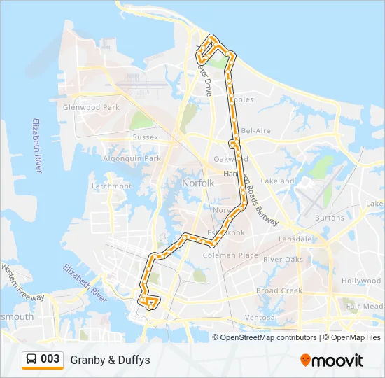 003 Bus Line Map