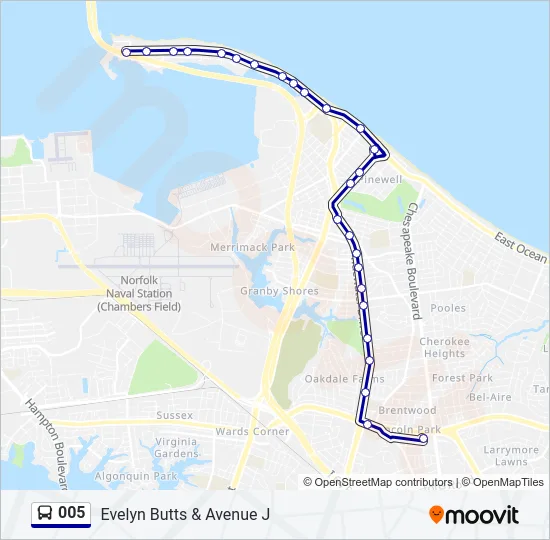 005 Bus Line Map