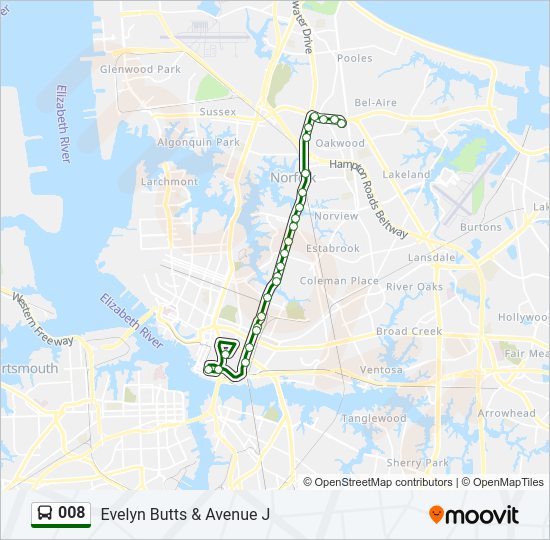 008 Bus Line Map