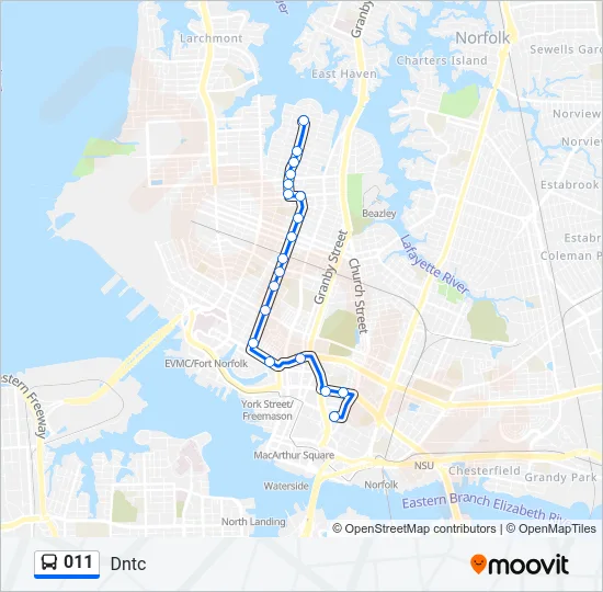 011 Bus Line Map