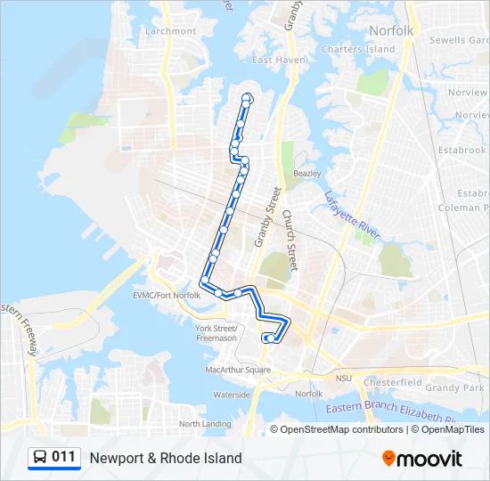 011 Bus Line Map
