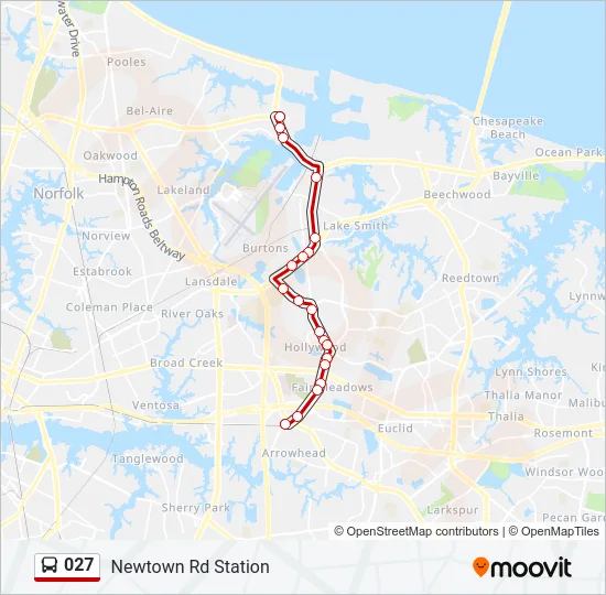 027 Bus Line Map