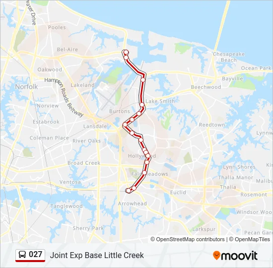027 Bus Line Map