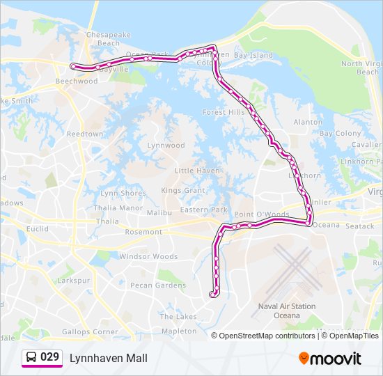 Mapa de 029 de autobús