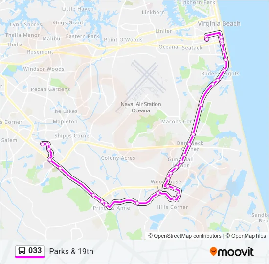 033 Bus Line Map