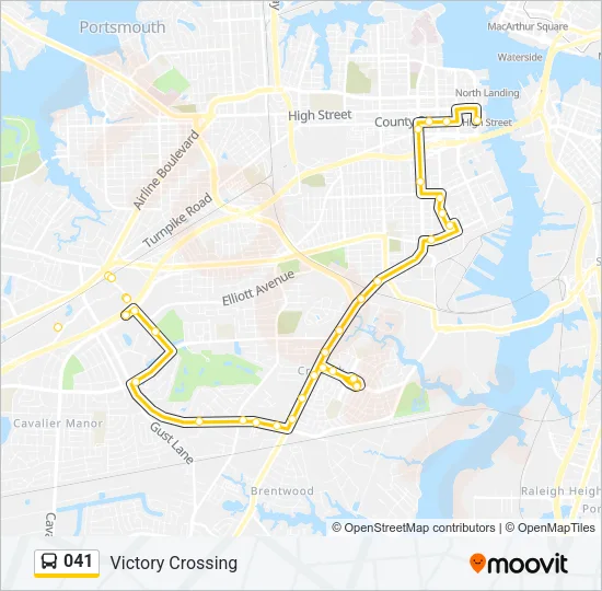 041 Bus Line Map