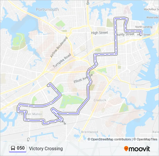050 Bus Line Map