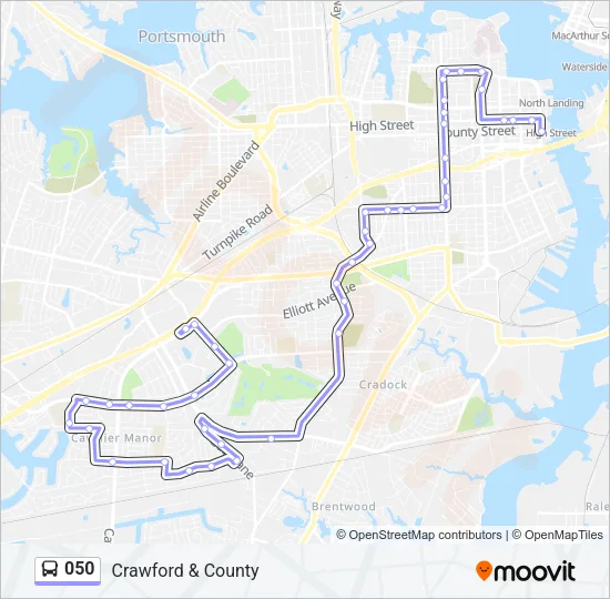 050 Bus Line Map