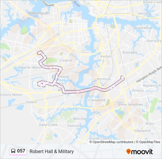 057 Bus Line Map