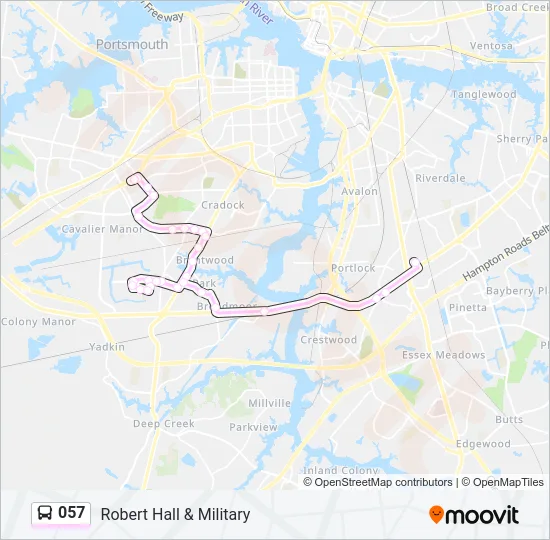 057 Bus Line Map
