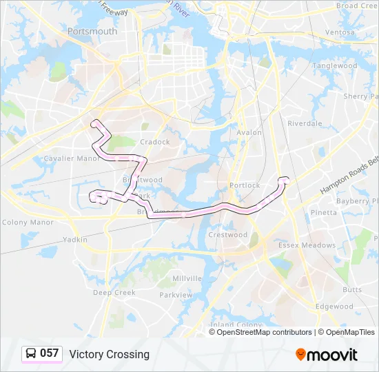 057 Bus Line Map