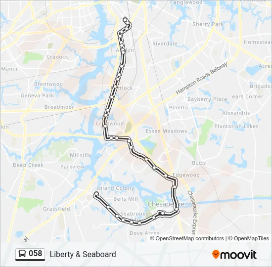 058 Bus Line Map