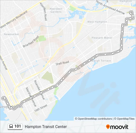 101 Bus Line Map