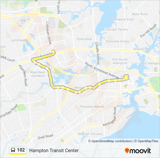 102 Bus Line Map