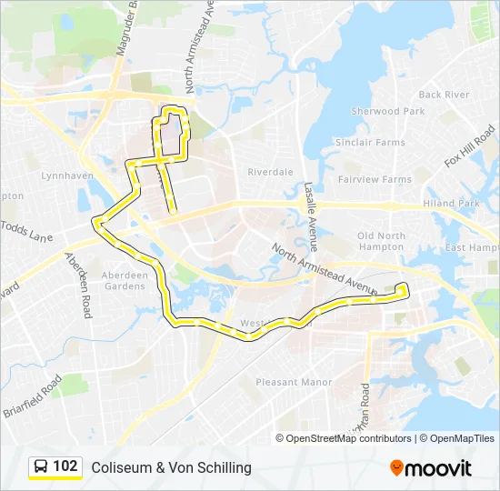 102 Bus Line Map