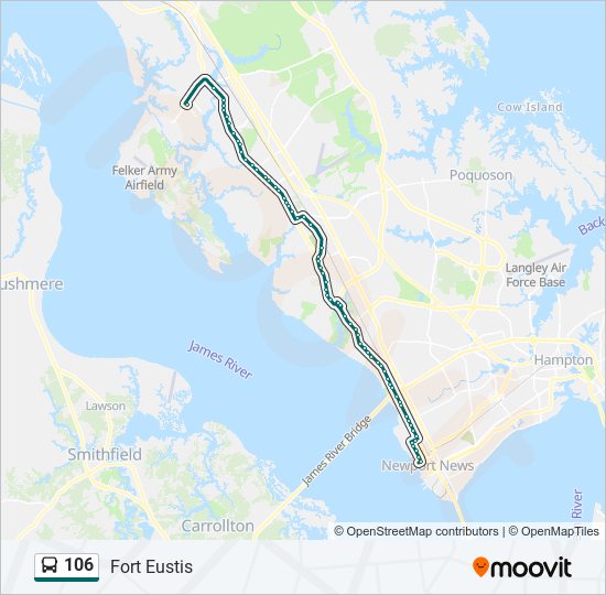 Mapa de 106 de autobús