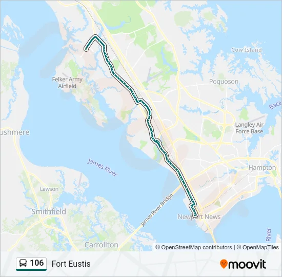 106 Bus Line Map