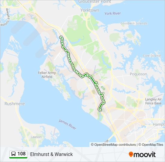 108 Bus Line Map