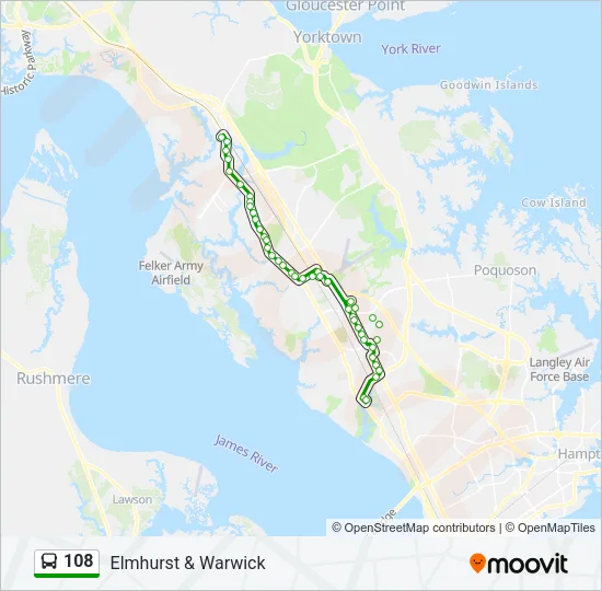 108 Bus Line Map