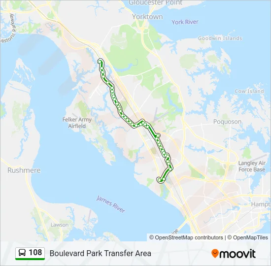 108 Bus Line Map