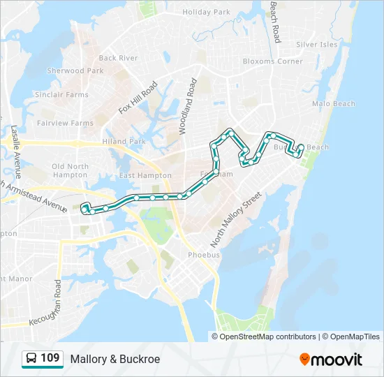109 Bus Line Map