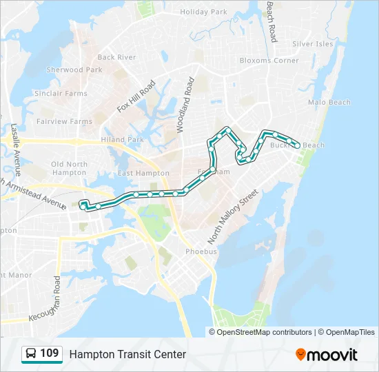 109 Bus Line Map