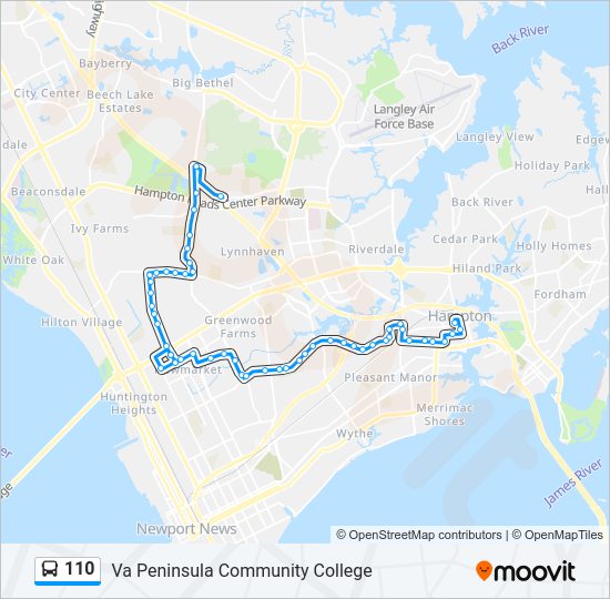 110 Bus Line Map