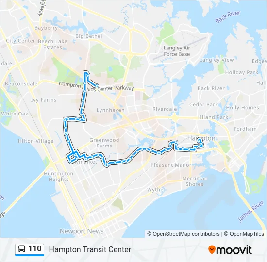110 Bus Line Map