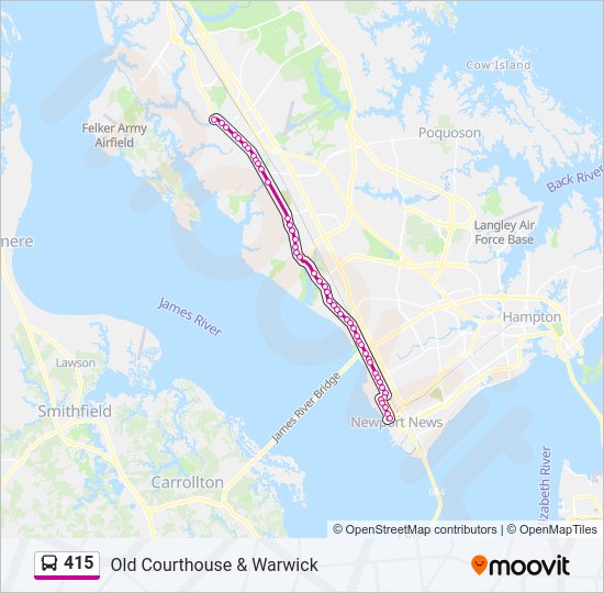 415 Bus Line Map