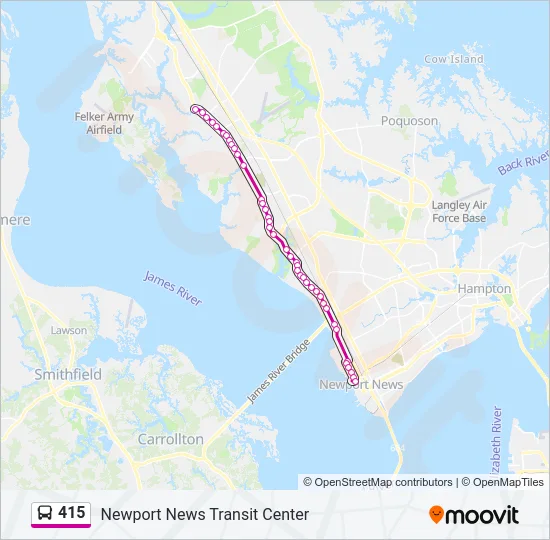 415 Bus Line Map