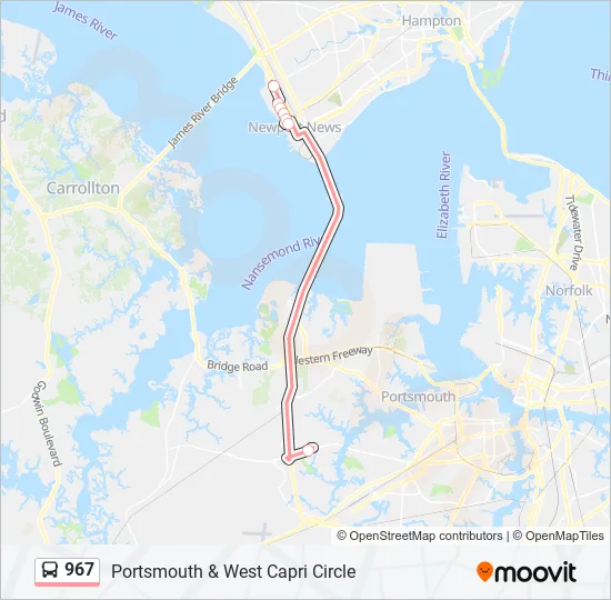 967 Bus Line Map