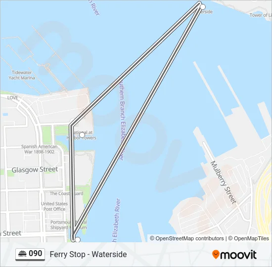 090 Ferry Line Map