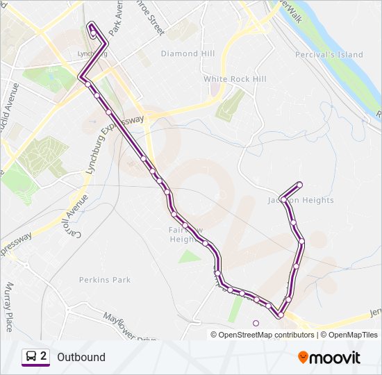 2 Bus Line Map