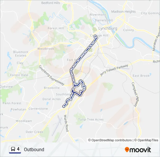 Mapa de 4 de autobús