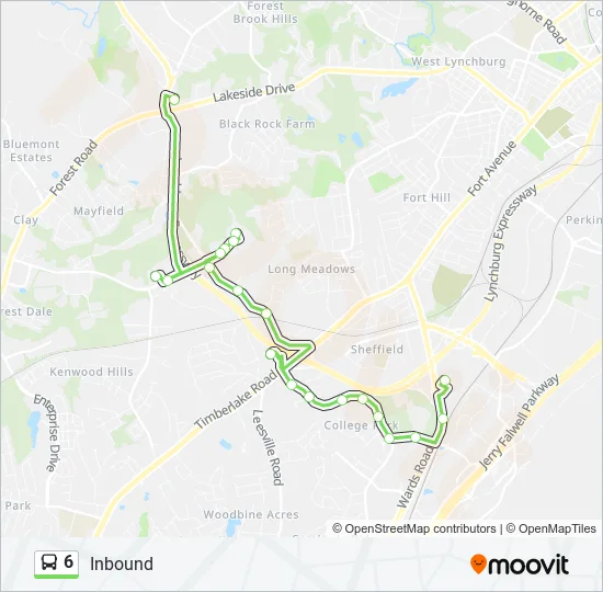 6 Bus Line Map